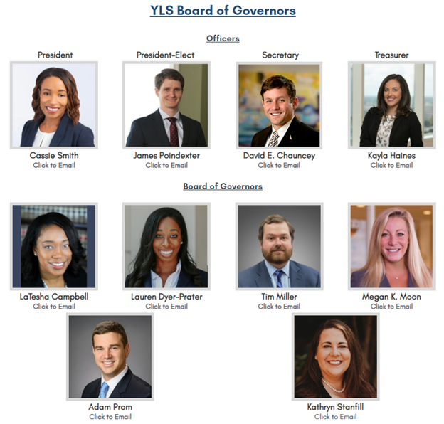 James Poindexter President of the Young Lawyers Section of the Jacksonville Bar Association